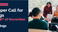 On the right, a group of people are sat in a circle discussing something in a light-hearted fashion. On the left, the text reads “Gatekeeper Call for Twinnings. Deadline 18th of November 2022. #GKTwinnings”.